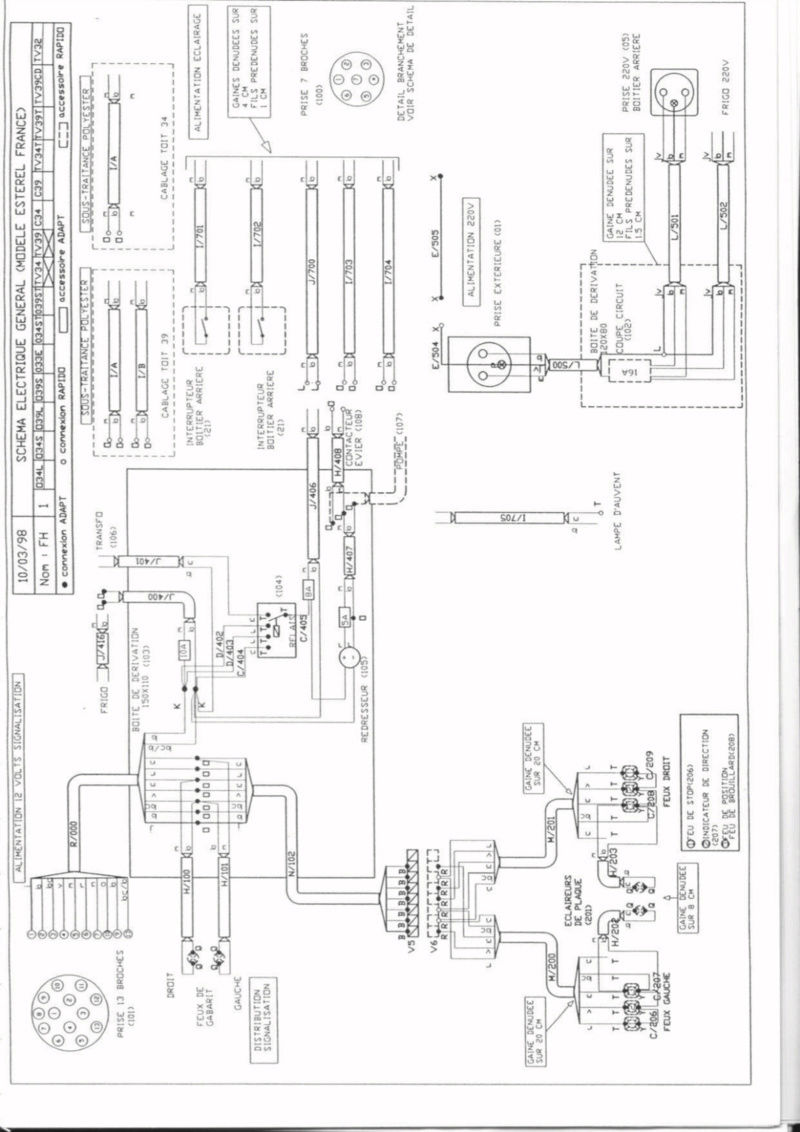 Schema electrique caravane esterel