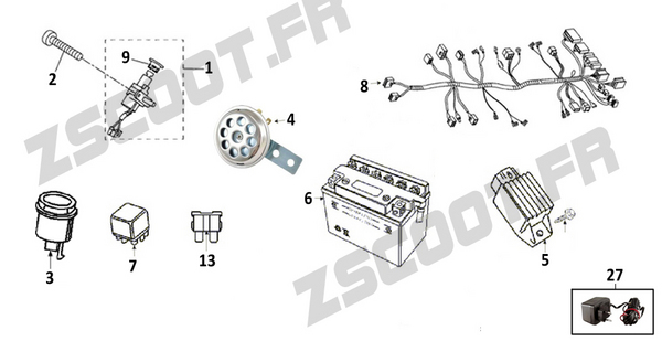 Schema electrique scooter mbk nitro