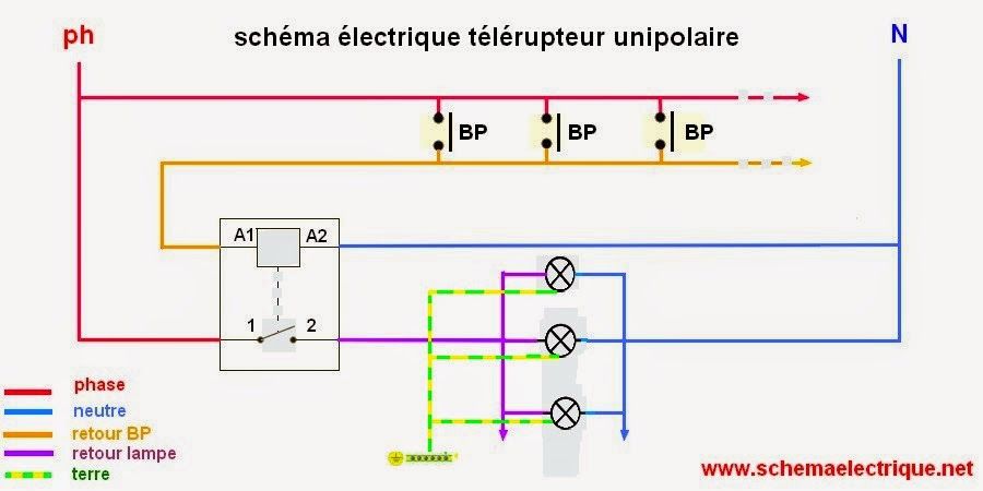 Schéma électrique unipolaire