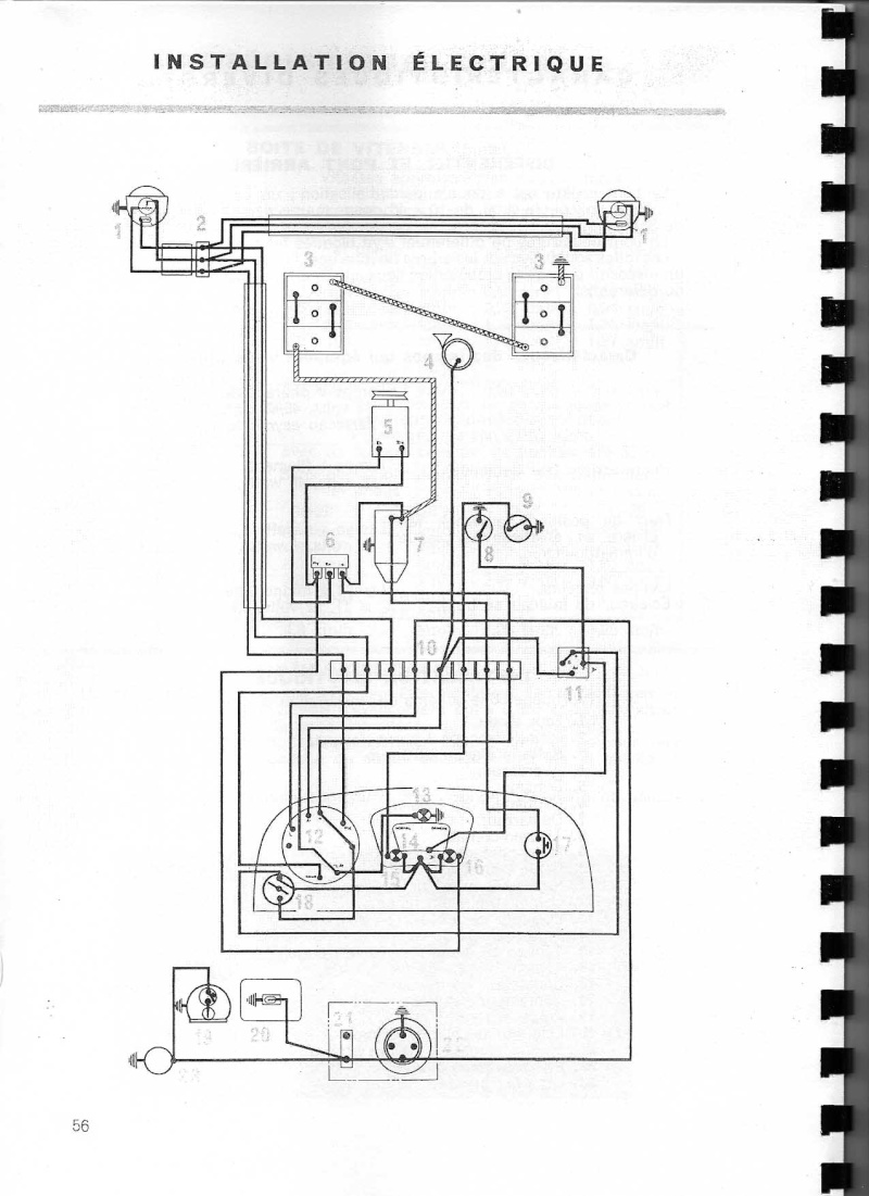 Schema electrique cle de contact tracteur