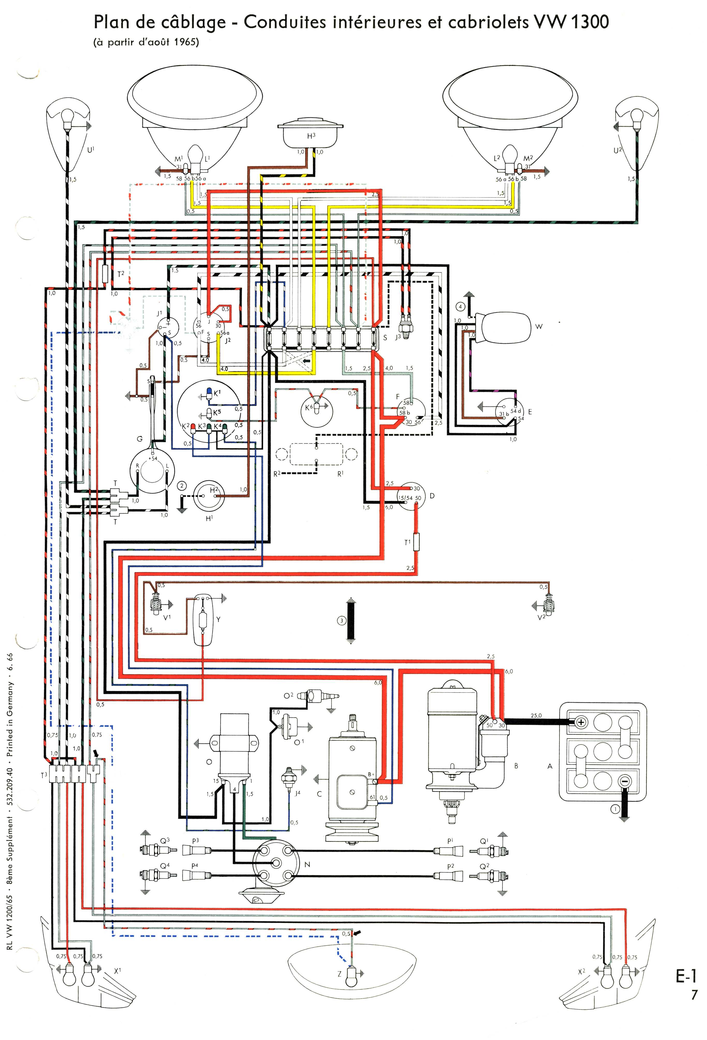 Schema electrique coccinelle 1300