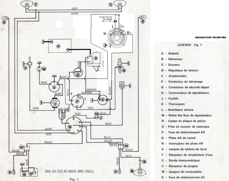 Schema electrique massey ferguson 140 super