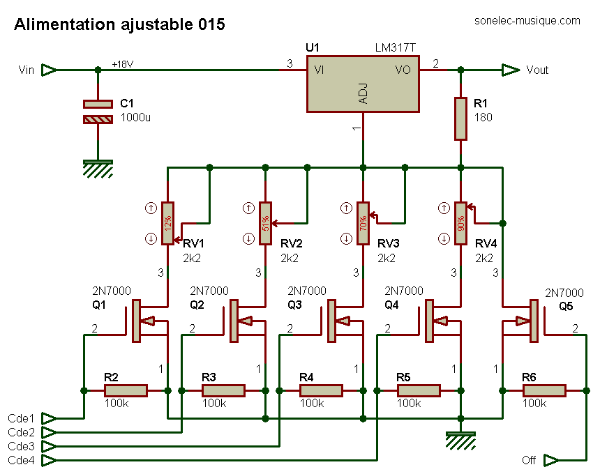 Schema electrique régulateur de tension