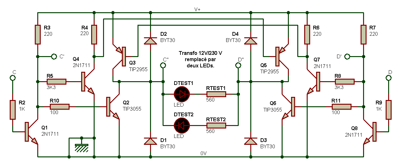 Schema electrique detaille d un onduleur