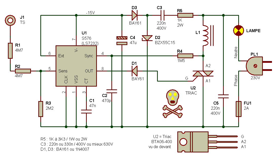 Schema electrique variateur de lumière