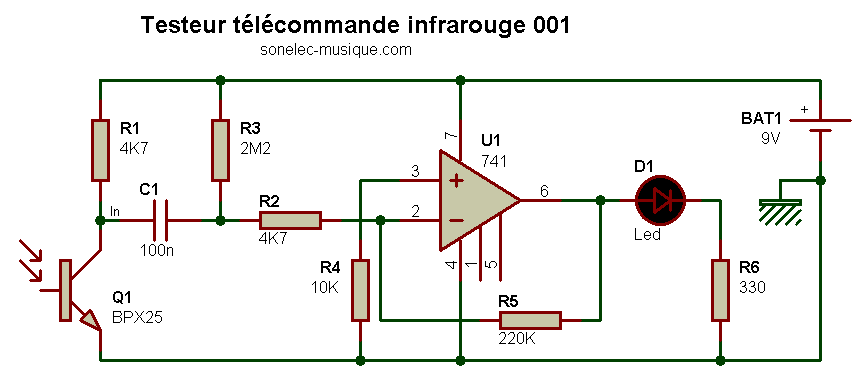 Schema electrique detecteur infrarouge