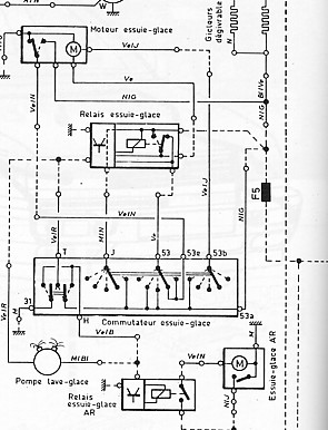 Schema electrique moteur essuie glace clio 2