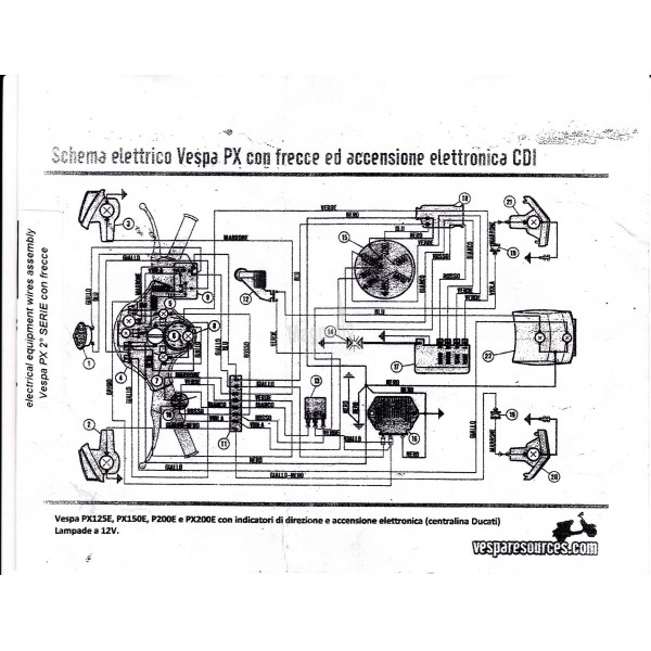 Schema electrique vespa 125 px