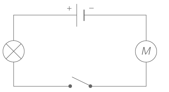 Schéma d'un circuit électrique ouvert