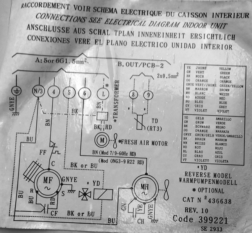 Schema electrique climatiseur