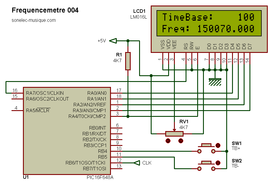 Schema électrique frequencemetre