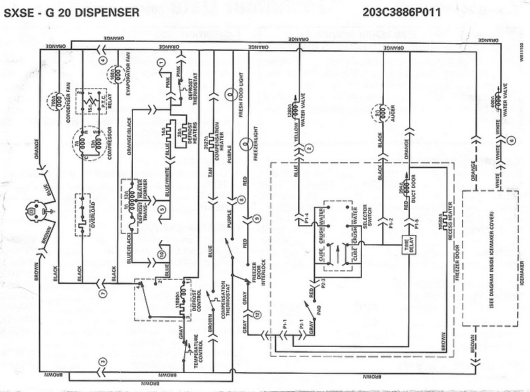 Schema electrique frigo congelateur