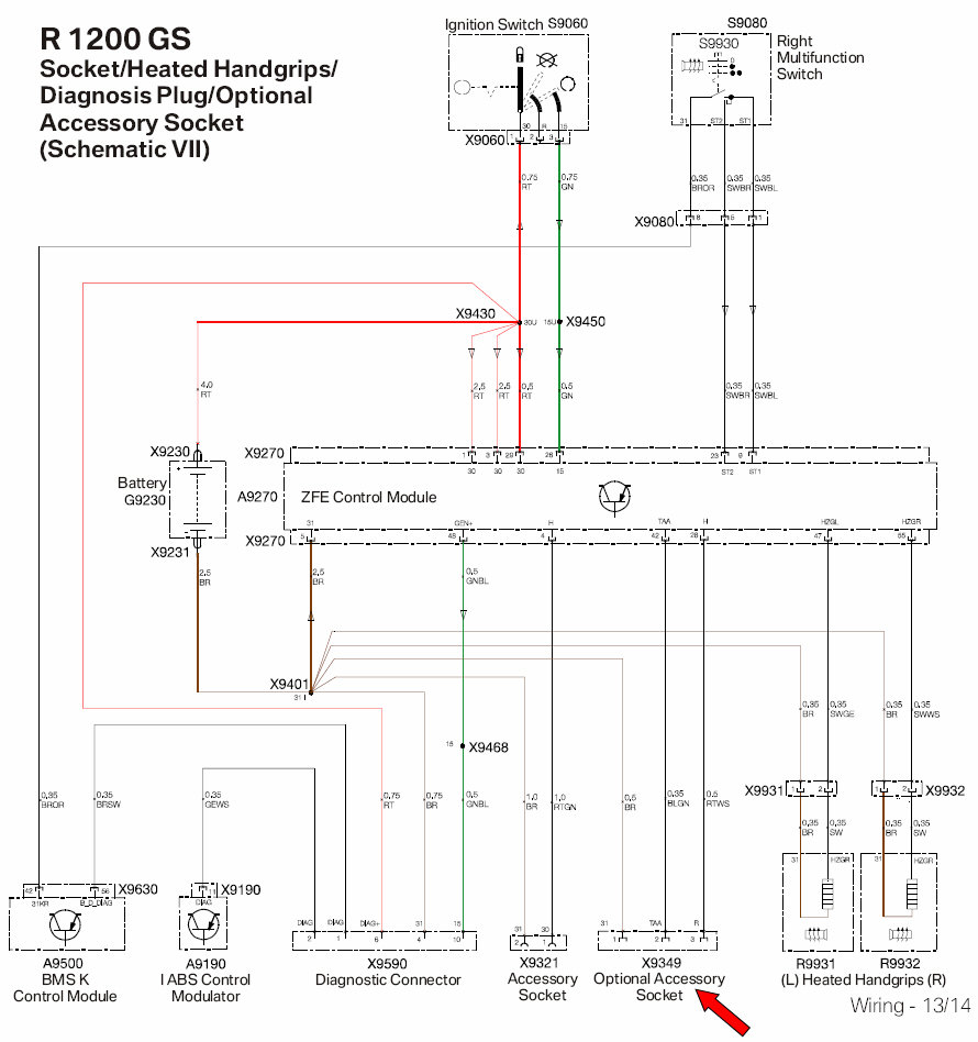 Schema electrique pan european 1300
