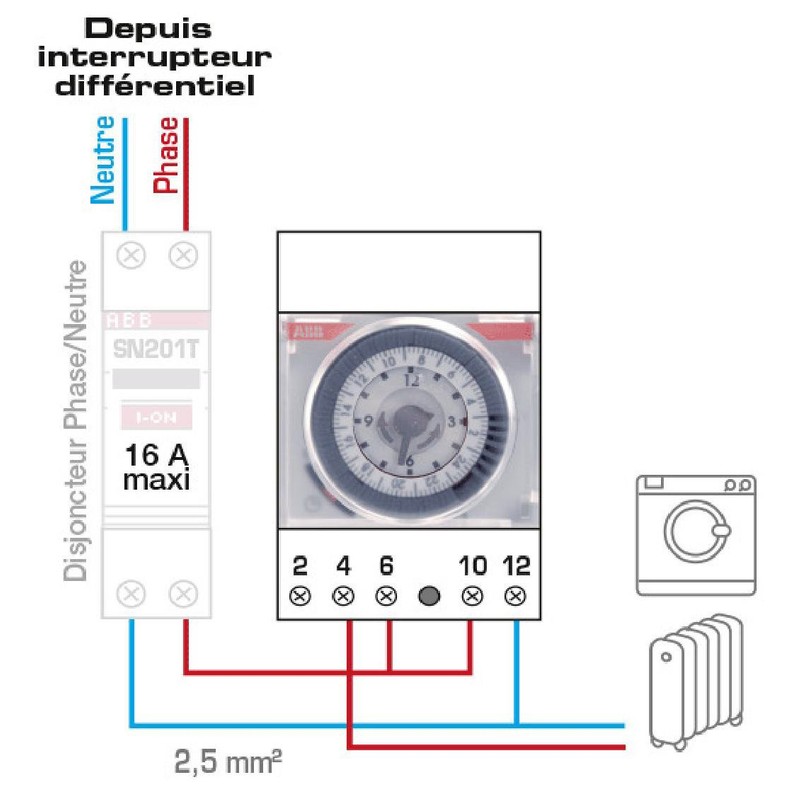 Schema electrique horloge analogique