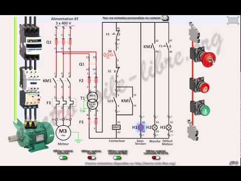 Schema electrique avec auto maintien