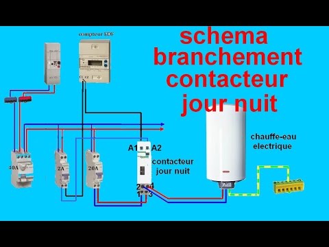 Schema electrique chauffe eau jour nuit legrand