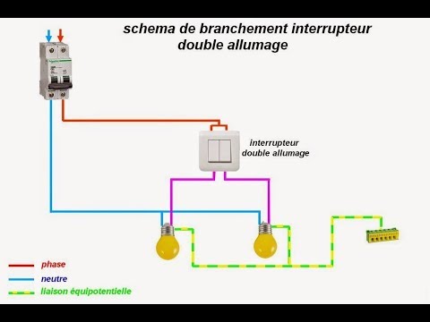 Schéma électrique interrupteur double allumage