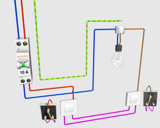 Schema electrique eclairage et prise