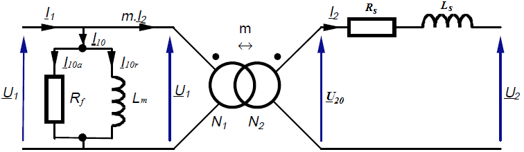 Schéma électrique d'un transformateur
