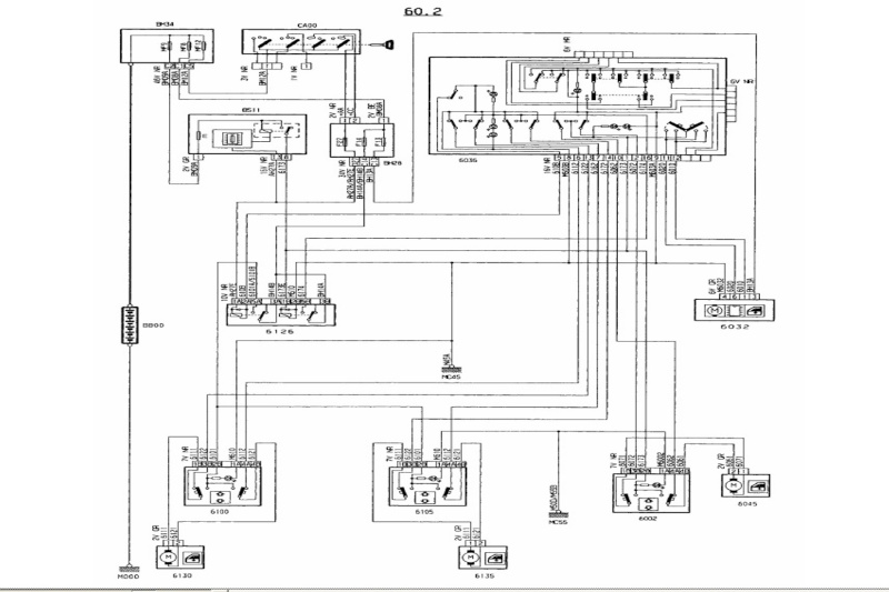 Schema electrique 406 phase 1
