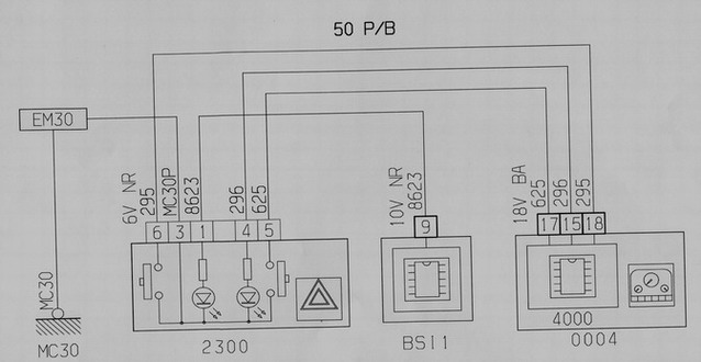 Schema electrique fermeture centralisee 206