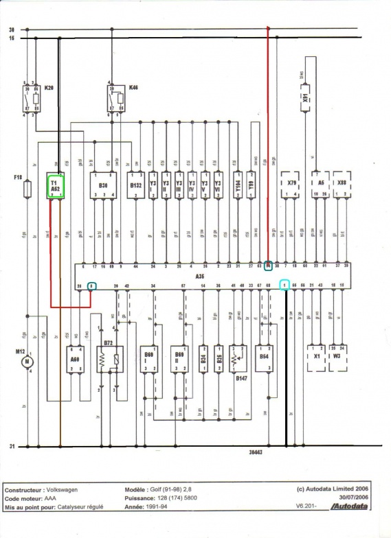 Schema electrique golf