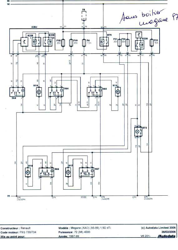 Schema vitre electrique trafic