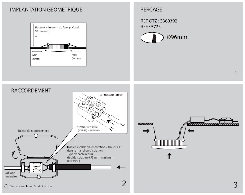 Schema electrique pour spot led