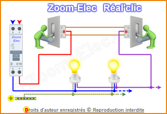 Schéma de circuit électrique va et vient