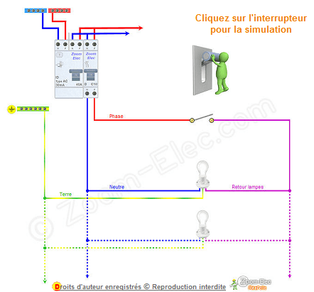 Schema electrique neon en serie