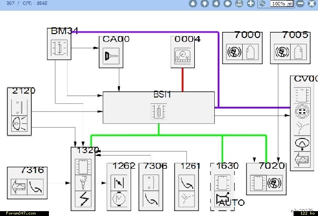 Schema electrique 307d