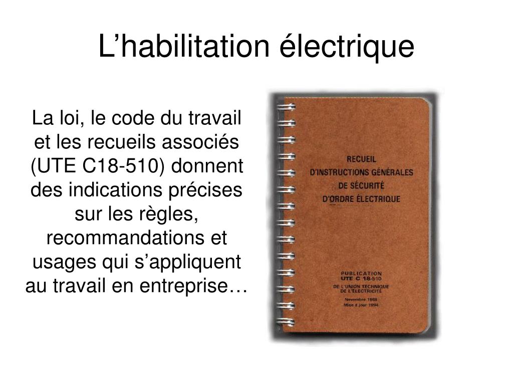 Habilitation electrique norme c18-510