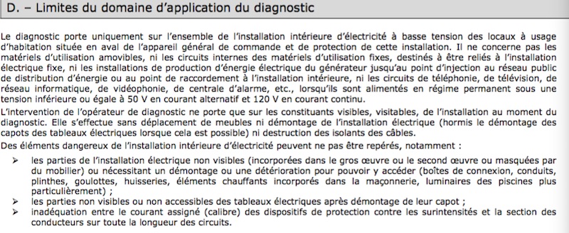 Norme electrique avant de vendre