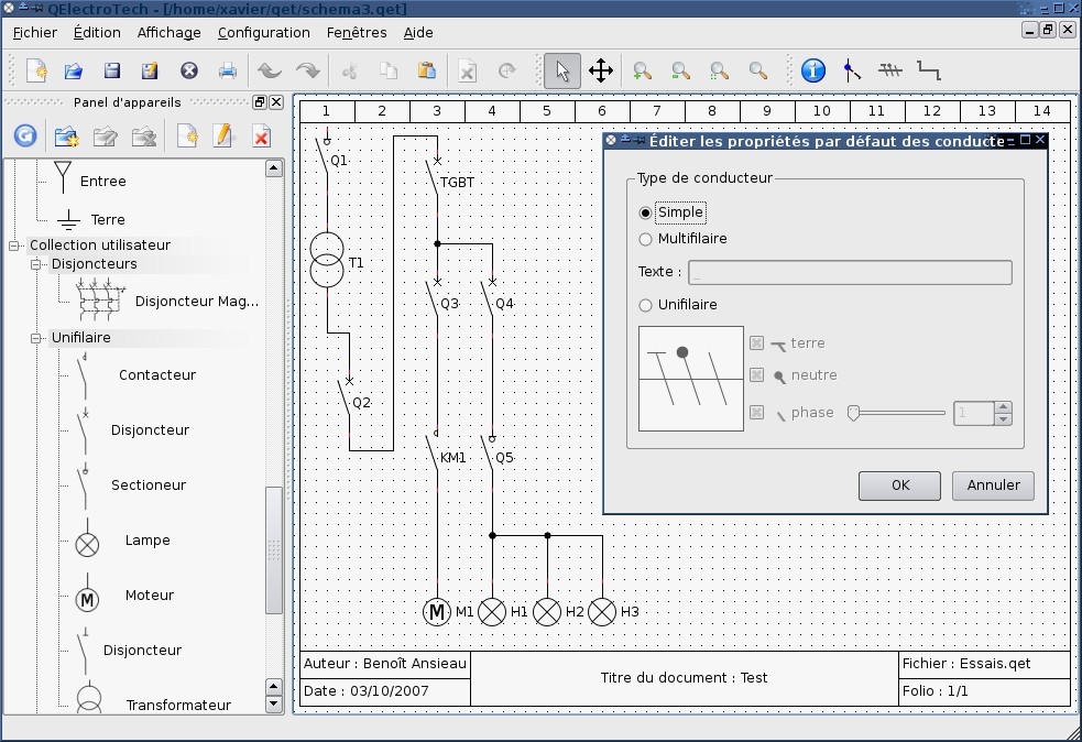 Logiciel pour faire schema unifilaire electrique