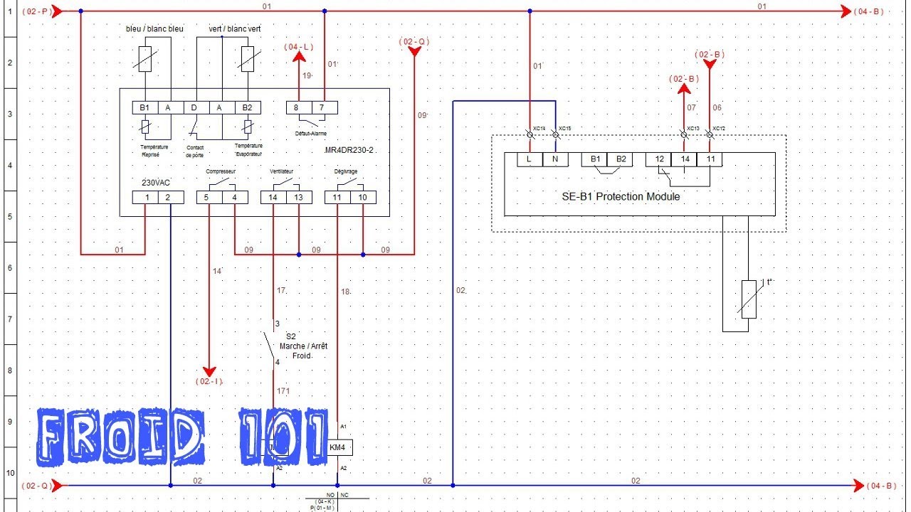 Schema moteur portail electrique