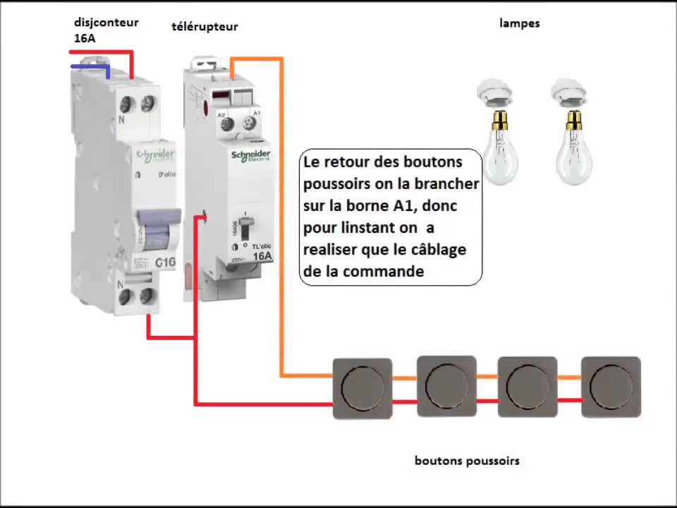 Schéma electrique télérupteur