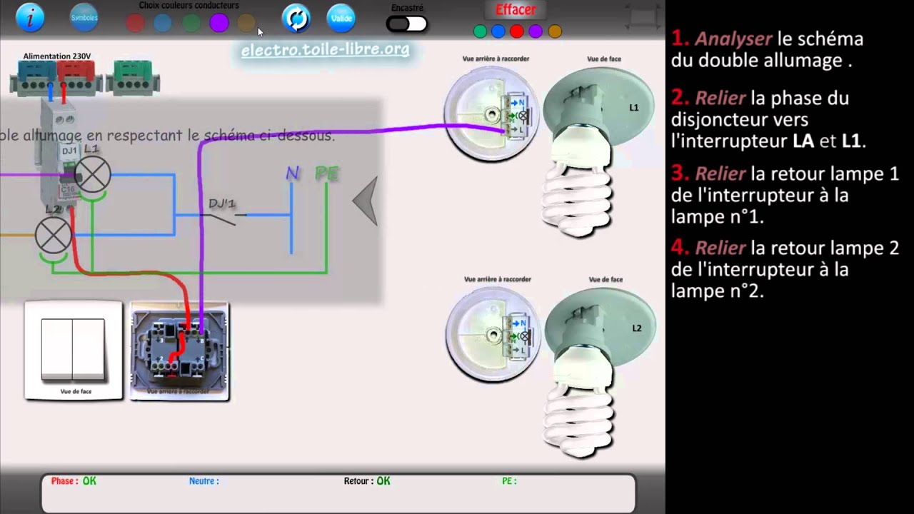 Schema electrique deux directions