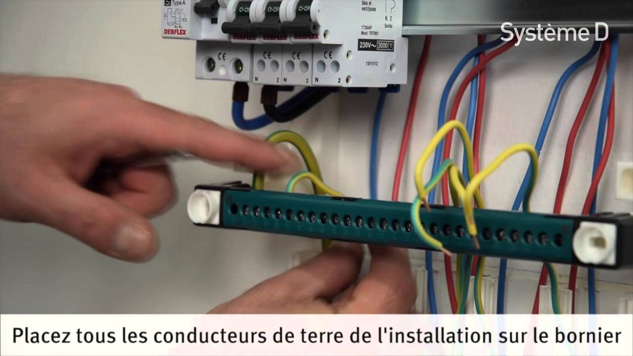 Schema tableau electrique 1 rangée