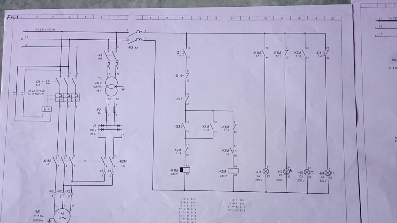 Schema d'installation electrique industrielle