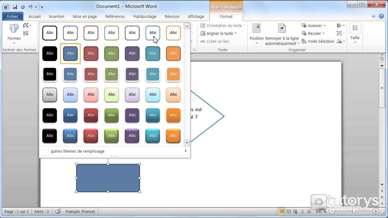 Schéma électrique avec word