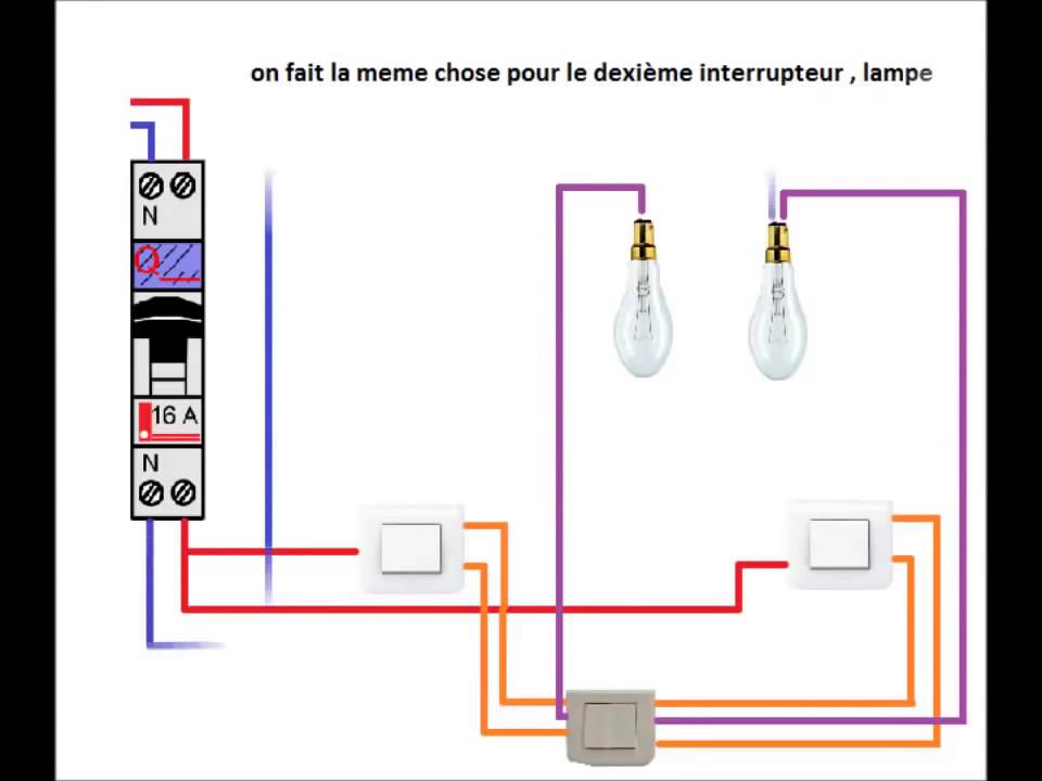 Schema electrique du double va et vient
