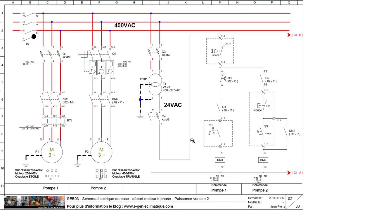 Schema moteur electrique monophase