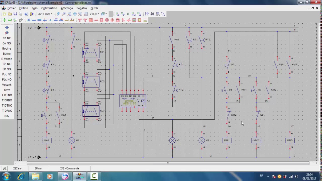 Schema vitre electrique 205