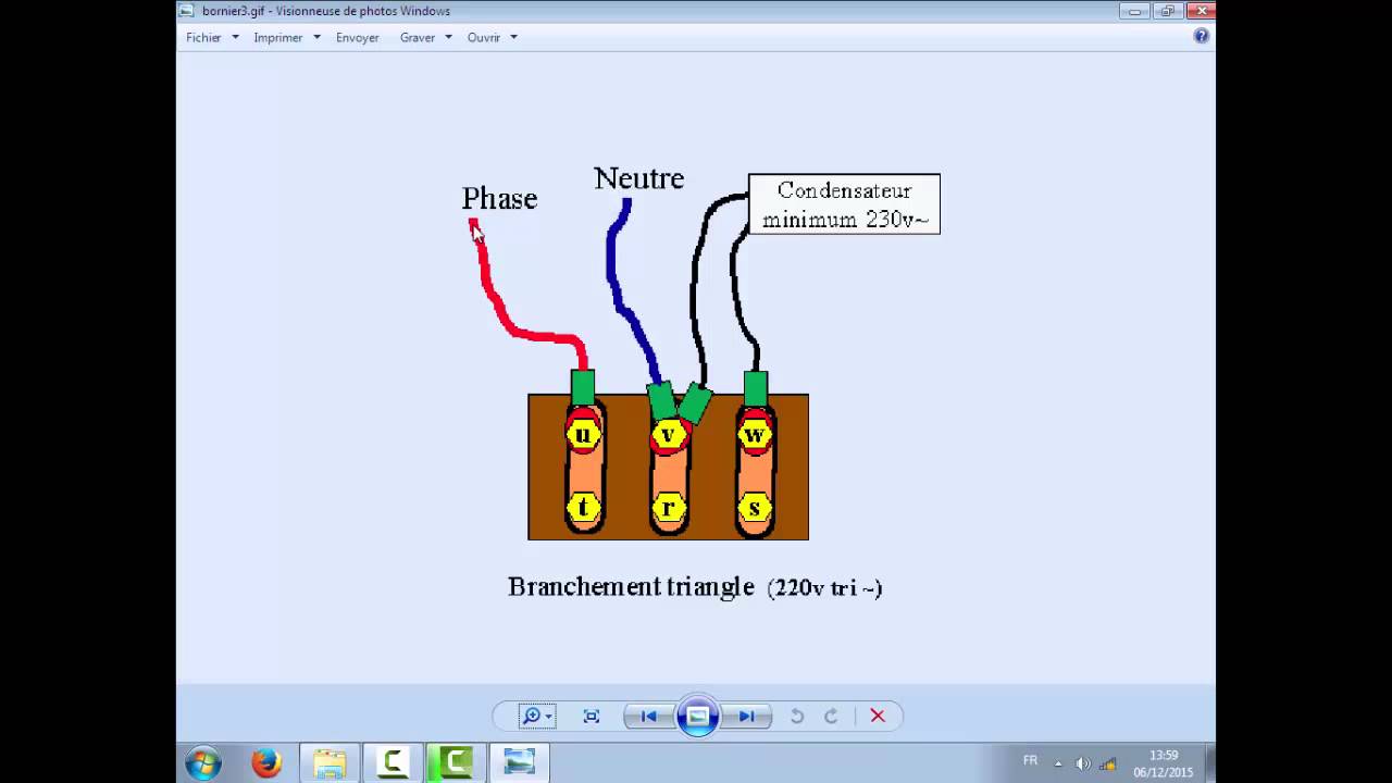Schema moteur electrique condensateur