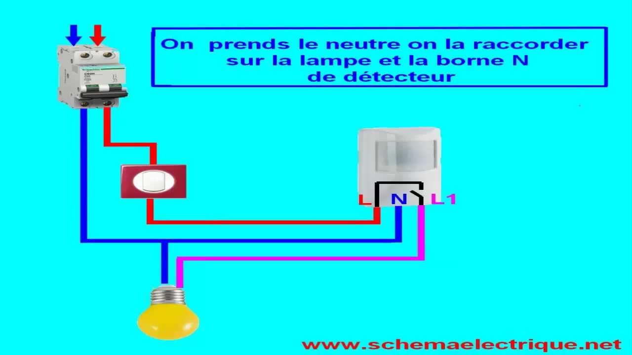 Schema branchement electrique lumiere exterieur