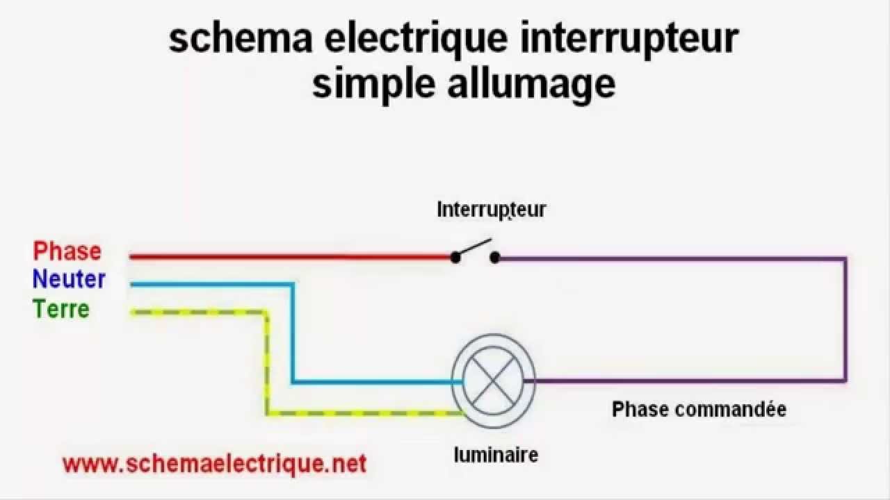 Schema electrique un interrupteur