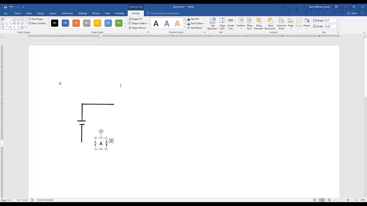Comment faire un schéma électrique sur word