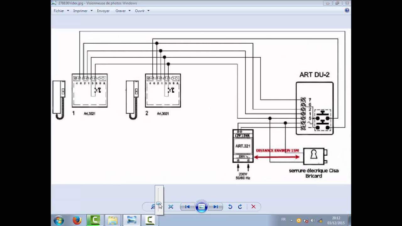 Schema installation electrique interphone