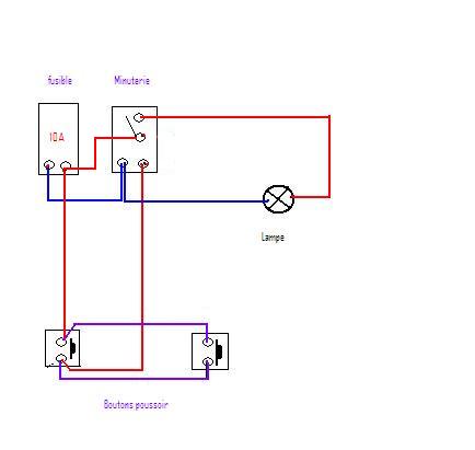 Schema electrique va et vient bouton poussoir