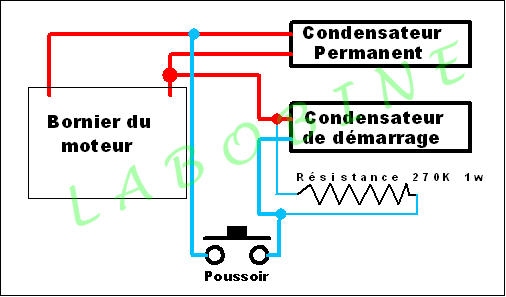 Schema electrique condensateur demarrage